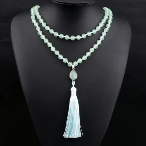Collier mantra 108 pierres naturelles